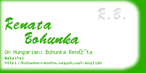 renata bohunka business card